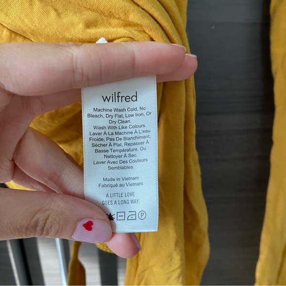 Aritzia Wilfred Mustard Yellow Bodysuit - Picture 5 of 5